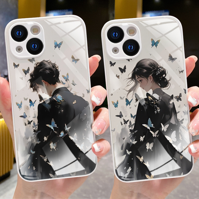 新款小众高级感情侣手机壳定制任意机型适用iPhone16/15/14/13/12promax红米note12红米K50至尊华为mate60ACE
