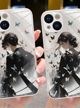 新款小众高级感情侣手机壳定制任意机型适用iPhone17/16/15/14/13promax红米note12红米K50至尊华为mate60ACE