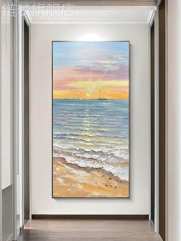 画师手绘油画作品年新款入门玄关廊装饰画走大芬村油画