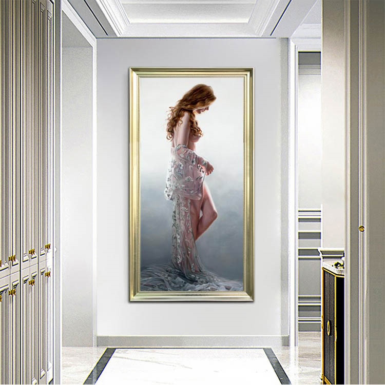 网红会所轻奢人物美女性感卧室装饰画玄关KTV沐足SPA酒店现代过道