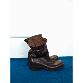 敦绿岛·威士忌｜复古棕色中跟堆堆骑士中筒短靴小个子靴子