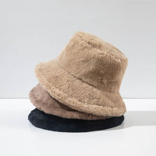 Fashion Thick Warm 极速Wintedr Wool Hat cap Fisherman Bucket