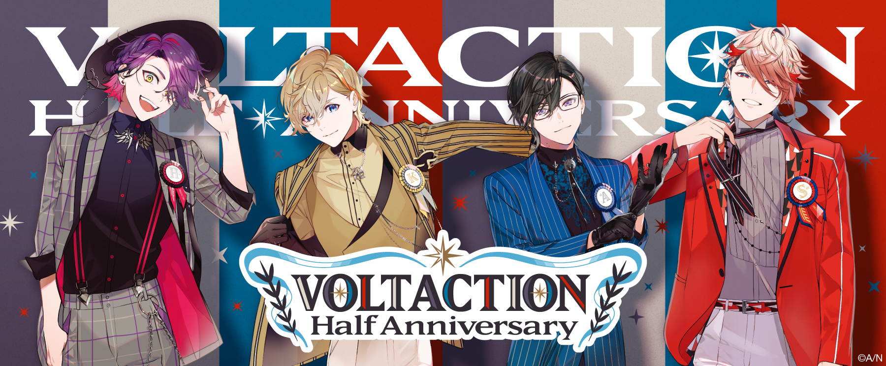预定 彩虹社 NIJISANJI VOLTACTION 半周年纪念 立牌徽章玩偶挂件