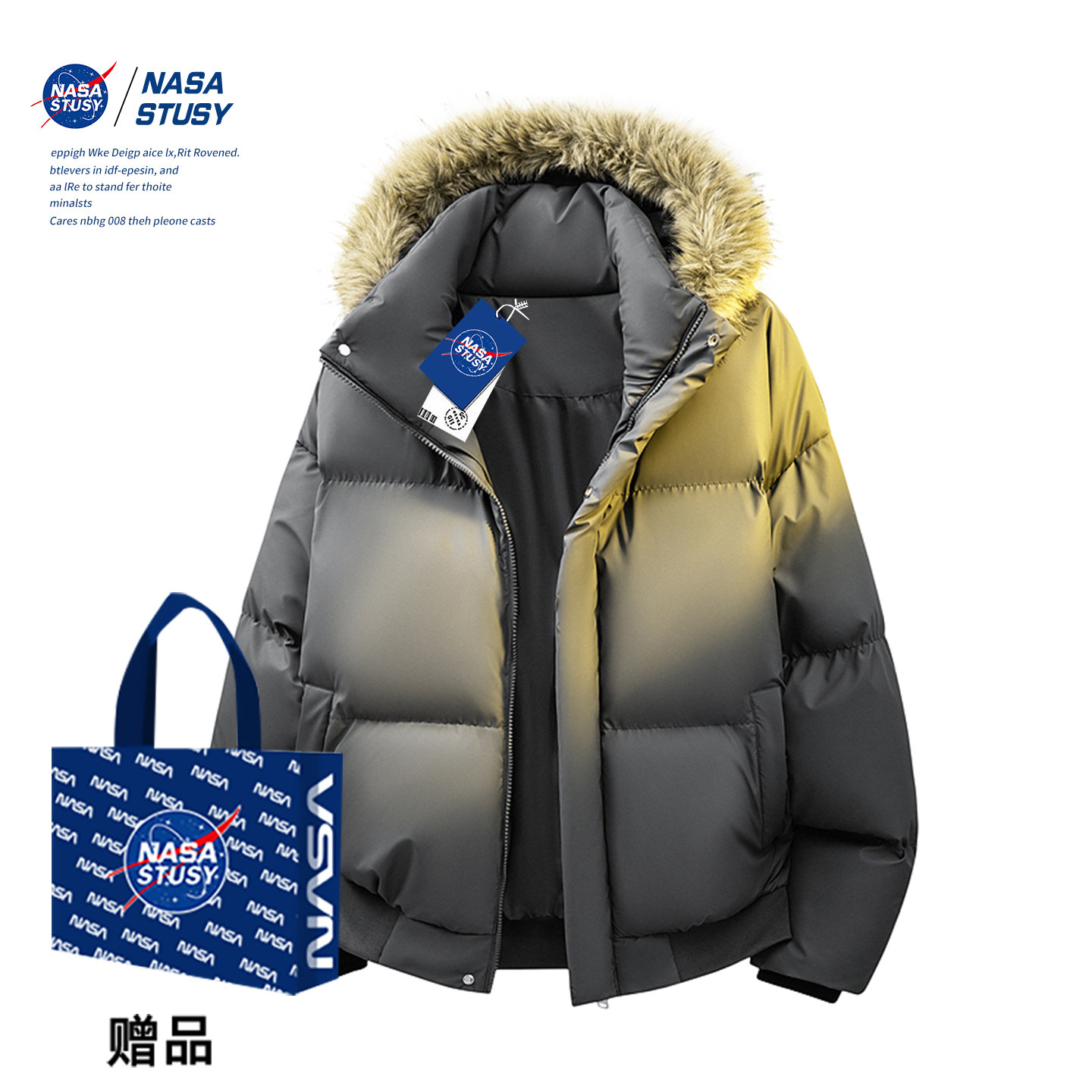 NASA官方进口美式潮牌棉衣外套