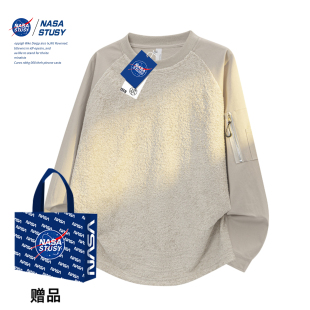 男款 NASA 秋装 高街2025新款 宽松情侣潮牌圆领卫衣 STUSY美式