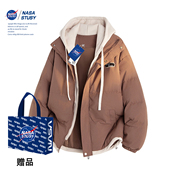 加厚保暖假两件棉衣男款 2026冬季 棉袄羽绒棉服外套 STUSY美式 NASA