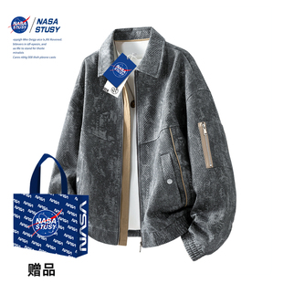 NASA STUSY美式复古2026春秋装新款男款情侣夹克工装高级感外套