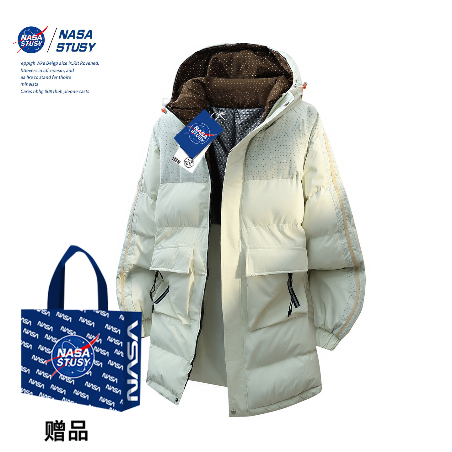 NASA官方进口美式潮牌棉衣外套