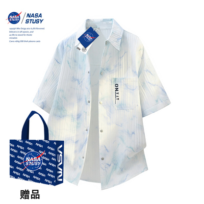 NASA官方进口美式潮牌短袖衬衫