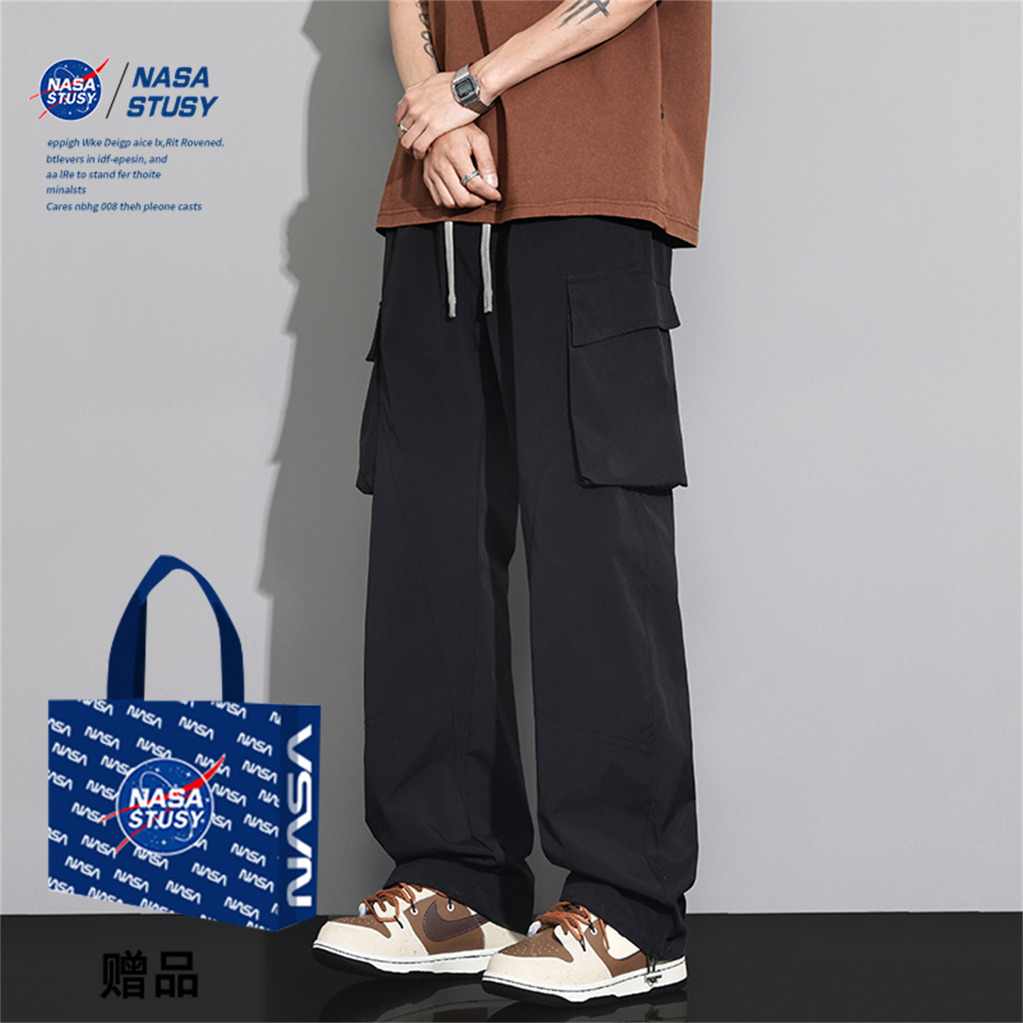 NASA官方进口美式潮牌休闲长裤
