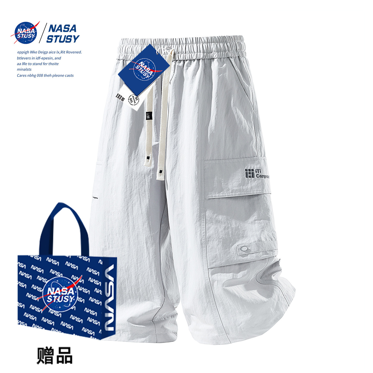 NASA官方进口美式潮牌休闲短裤图片