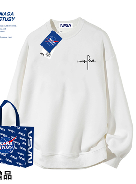 NASA STUSY美式高街2026新款春秋装男款宽松情侣潮牌圆领卫衣