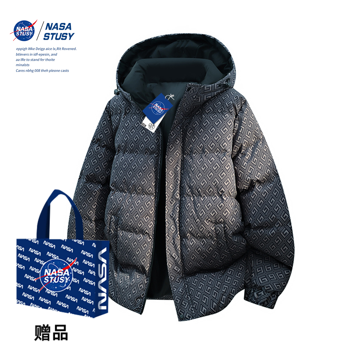 NASA官方进口美式潮牌棉衣外套