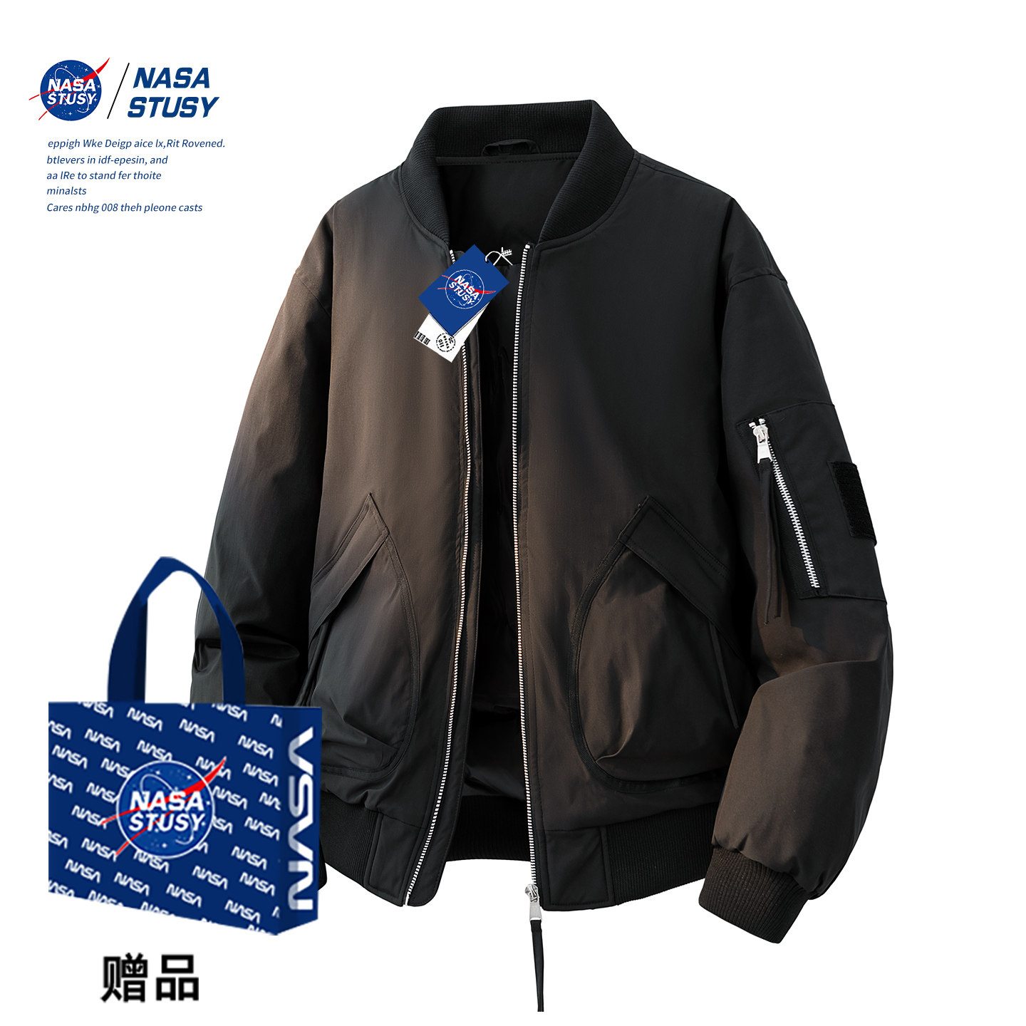 NASA官方进口美式潮牌棉衣外套