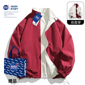 飞行员夹克工装 NASA 双面穿外套 新款 男款 STUSY美式 复古2026秋装
