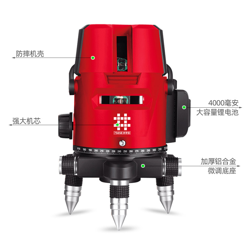 石水平仪精度井强光细线激光红7859外12线2高3线5线线贴墙贴地平
