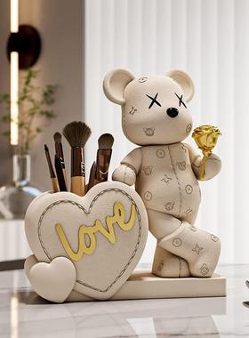 源头厂家暴力熊摆件创意笔筒桌面装饰品收纳电视柜办公室软装饰品