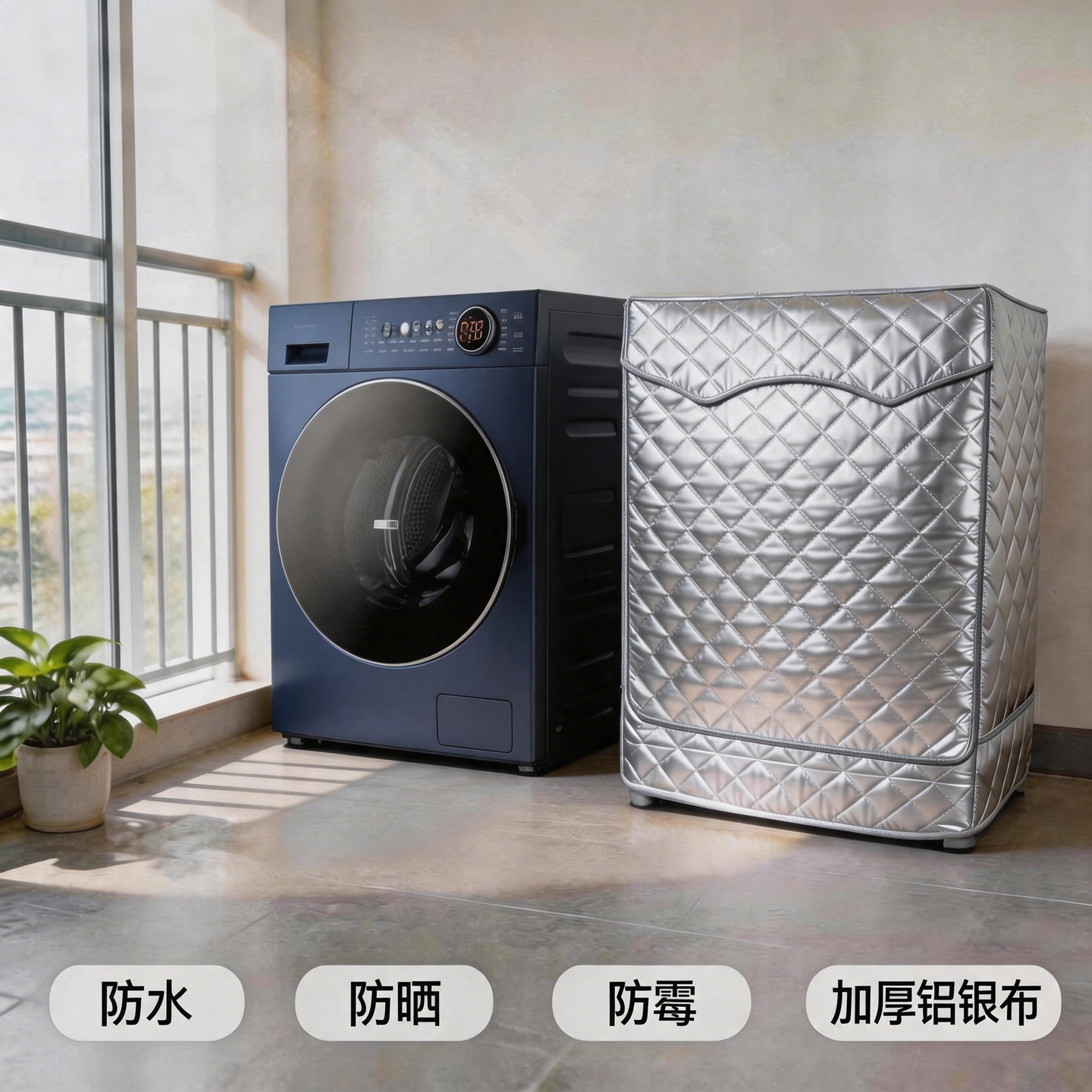滚筒洗烘通用防水防晒洗衣机罩图片