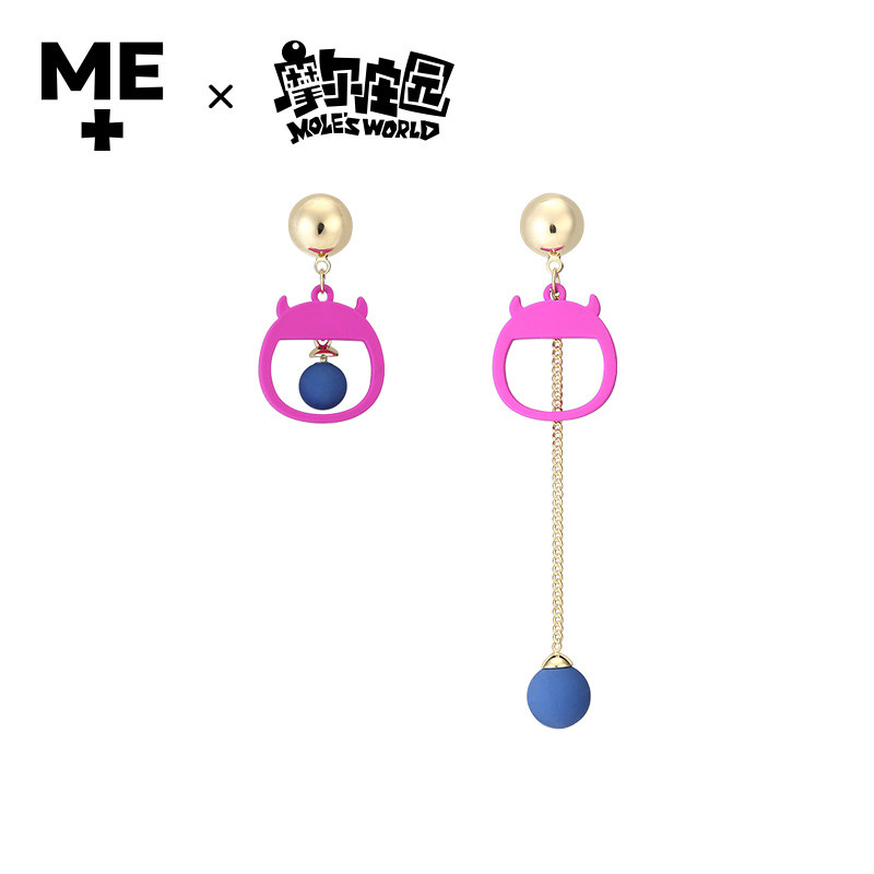 ME+饰品摩尔庄园系列库拉镂空不对称中长款耳环甜酷可爱个性耳饰|ruв категории Украшения,ювелирные изделия, серьга, серьги - от Buy2taobao.com для оказания профессиональной услуги покупки агента Taobao