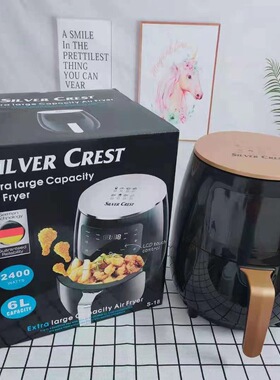 家用大容量6l多功能电炸锅air fryer 智能触屏款空气炸锅跨境