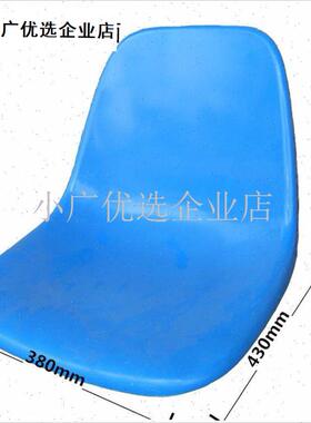 学生员工食堂餐h桌凳面 玻璃钢椅面 排椅凳面 蓝色靠背等候椅配\