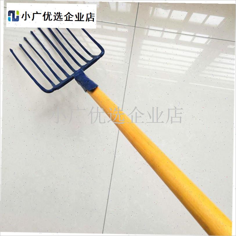 九齿叉实心全钢农用加粗钢筋粪叉子铁路石子煤炭叉X钢叉翻地九股/