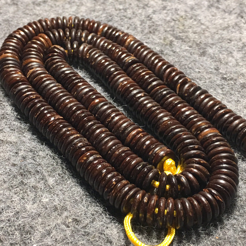 天然原色椰壳隔片280片垫片金刚菩提星月手串佛珠文玩配饰6mm8mm