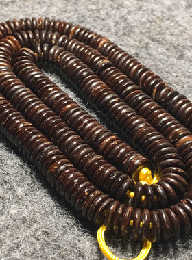 天然原色椰壳隔片280片垫片金刚菩提星月手串佛珠文玩配饰6mm8mm