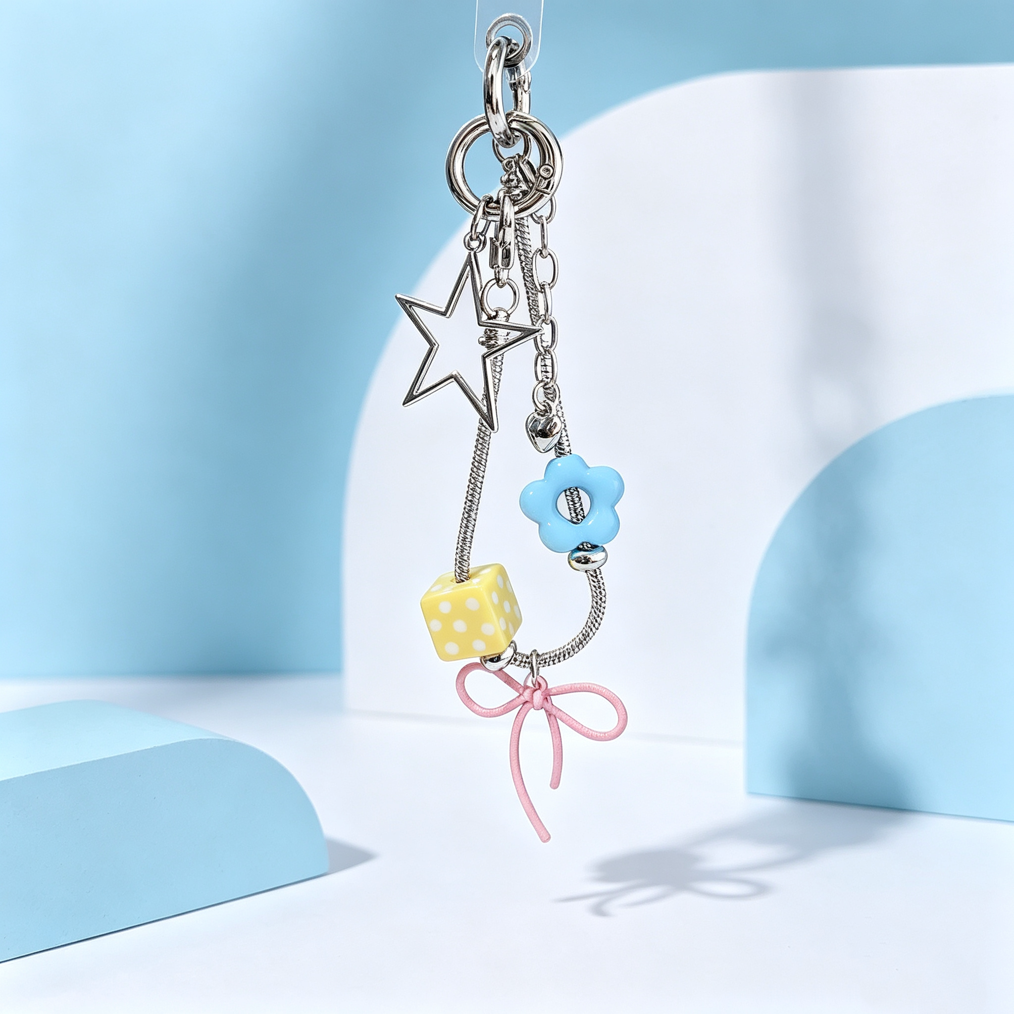 星星方块蛇骨手机链新款手机挂绳