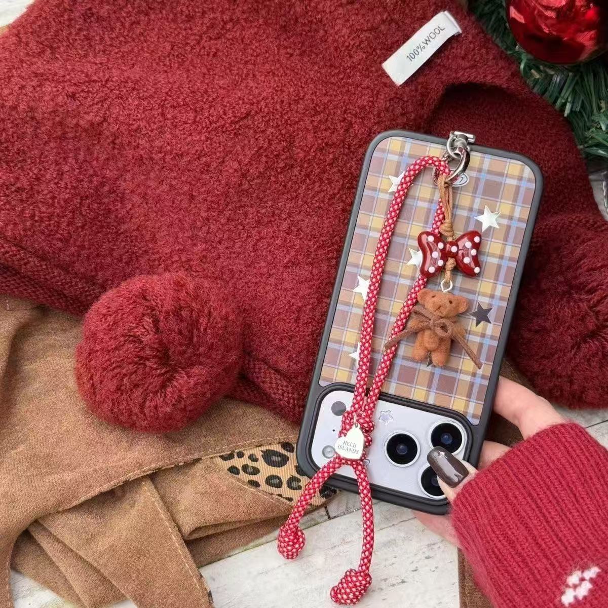 金洋壳甜心小熊手机链新品促销