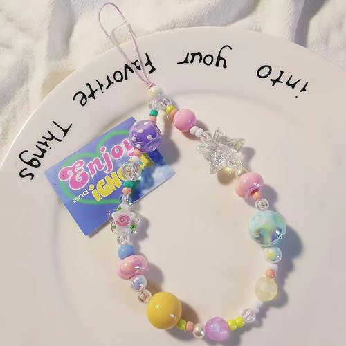 星星涂鸦手机链新款手机挂绳短款