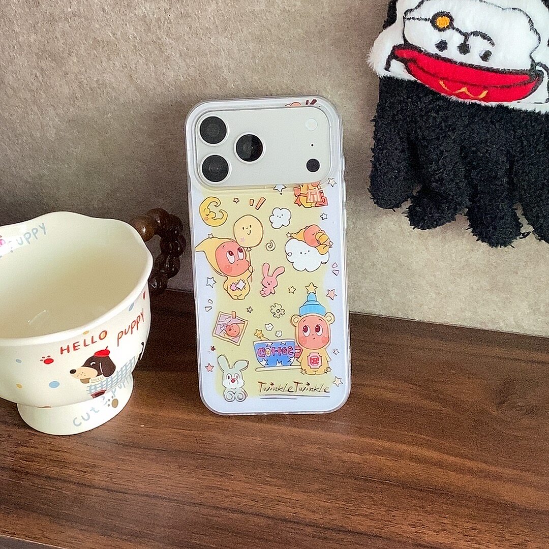 气球星星人适用苹果17手机壳小米17promax保护套iPhone16防摔壳女款华为pura80pro外壳vivos30高级感15/14/13