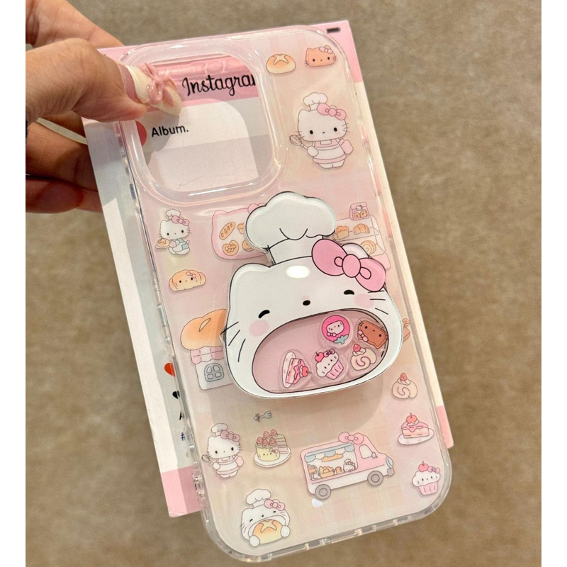 甜点师kitty猫适用苹果17手机壳新款华为pura80pro保护套女款卡通小米17防摔壳vivos30个性外壳高级感16/15