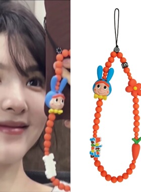 章若楠同款手机链原创手机挂绳短款创意挂件ccd相机挂链手提防摔女款高级感链条新款卡通可爱ins风手腕吊绳