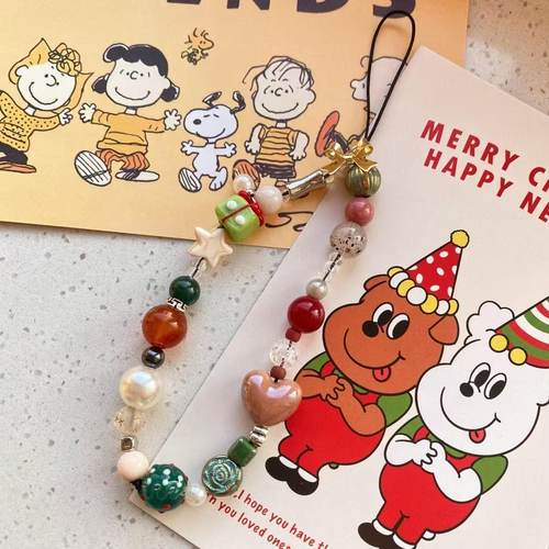 圣诞礼物盒手机链创意手机挂绳