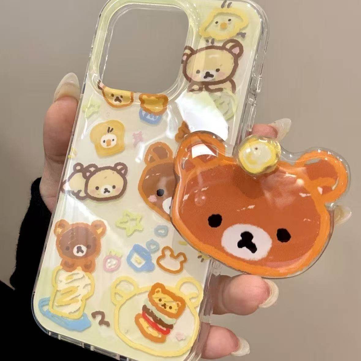 蛋糕熊适用苹果17手机壳新款小米17promax保护套女款iPhone16防摔壳华为pura80卡通外壳vivos30个性高级感15