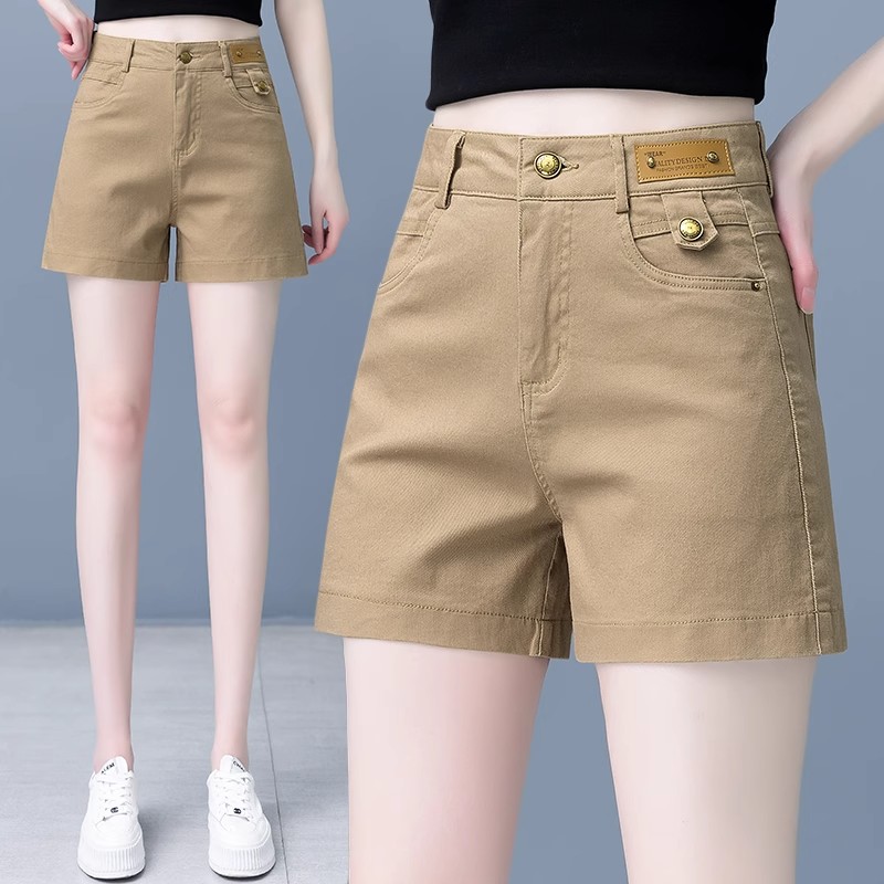 牛仔短裤女2025年夏季新款高腰a字显瘦薄款外穿直筒休闲阔腿热裤