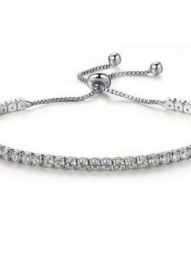 Hot Sale Fashion Diamond-inlay Crystal Push-Pull Bracelet 潮