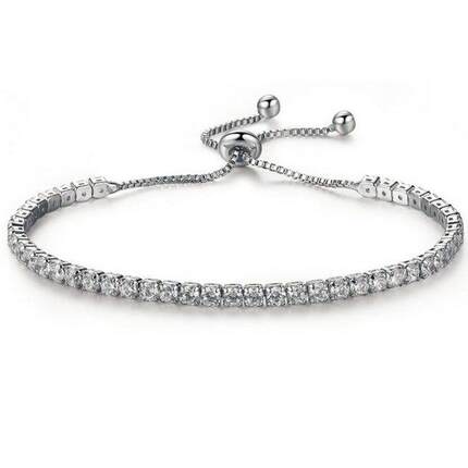 Hot Sale Fashion Diamond-inlay Crystal Push-Pull Bracelet 潮