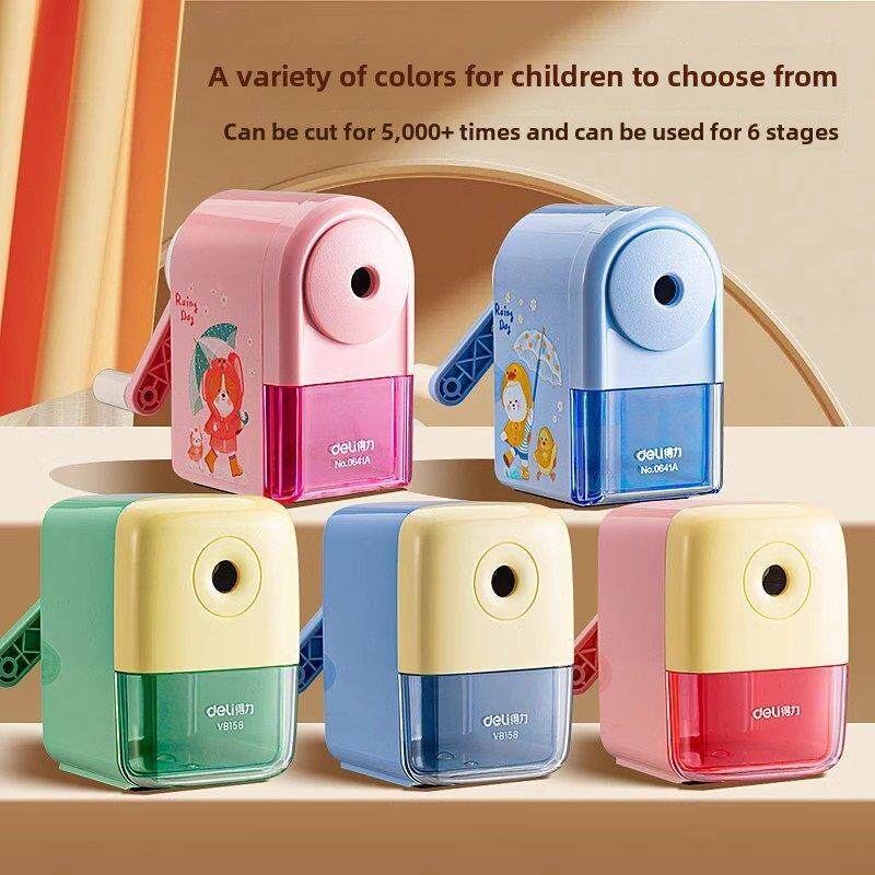 pencil sharpener deli stationary pupils 儿童削笔器卷笔刀手摇