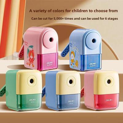 pencil sharpener deli stationary pupils 儿童削笔器卷笔刀手摇