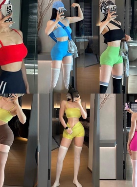 Impact短裤新出色！全色！高弹收腹显臀褶皱针织健身运动三分瑜伽