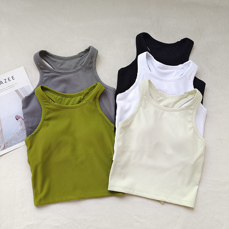 基础L家纯色含胸垫工字运动背心女夏外穿防震速干健身内衣瑜伽服,运动服/休闲服装,运动背心,淘宝优惠券,粉丝福利购,淘宝优惠卷