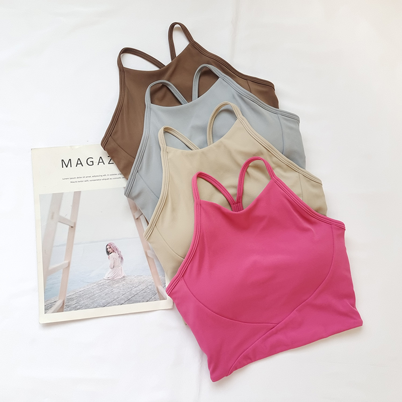 速干高领防走光运动文胸防震