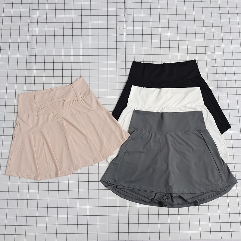 口袋运动短裙速干防走光跑步女