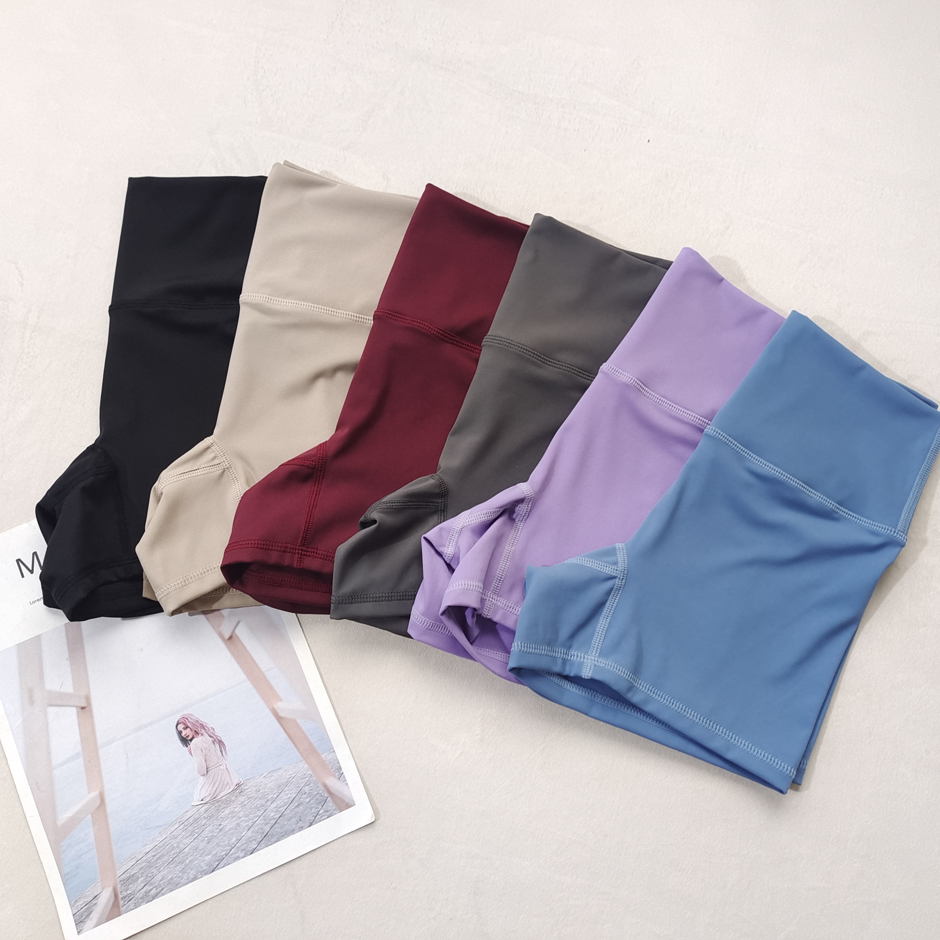 lu同款夏季速干高腰弹力瑜伽短裤