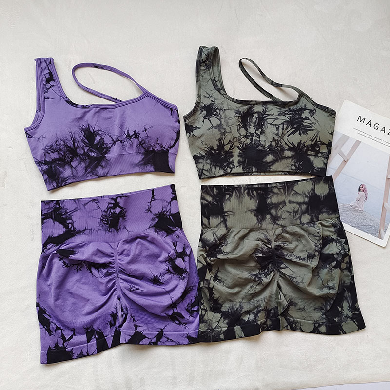 健身裤速干提臀高腰内衣扎染紧身