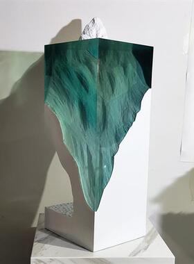 现代酒店会所创意雕塑环氧透明树脂海洋艺术工艺品摆件样板房装饰