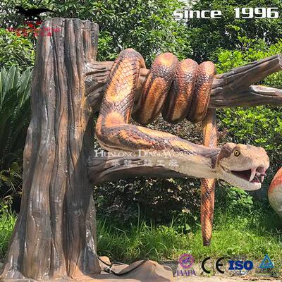 仿真动物机械电动模型仿真蟒蛇缠树声光电结合大型动物源头厂家