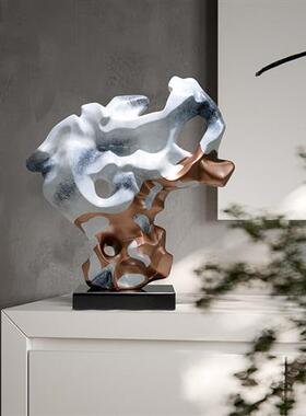 新中式高端玻璃钢雕塑摆放简约现代连锁公共空间玄关抽象艺术装置